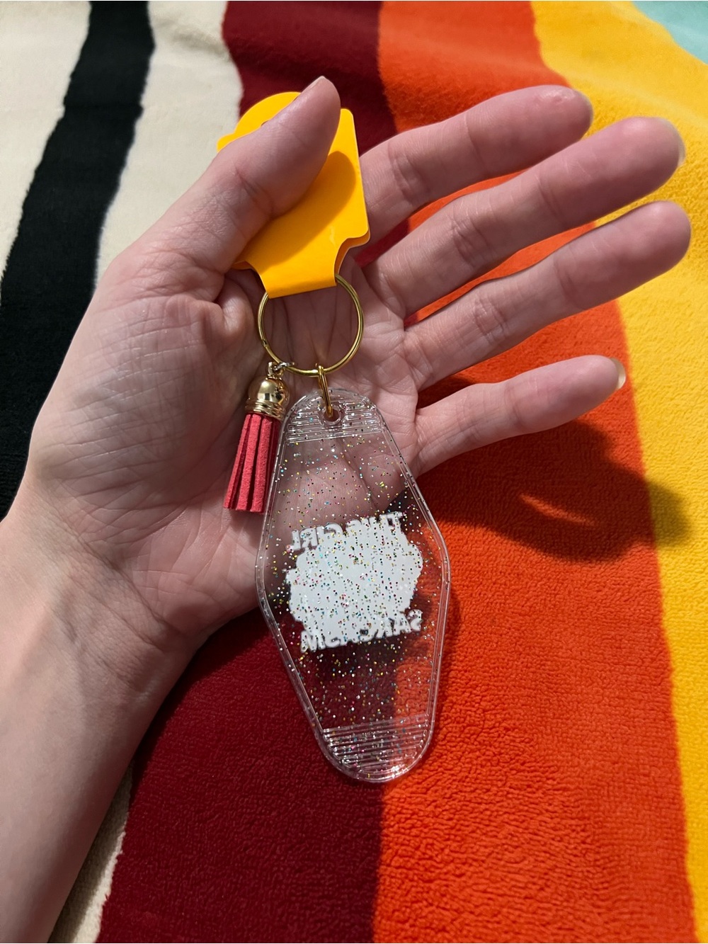 This Girl Runs On Caffeine & Sarcasm Keychain ✨ - Picture 4 of 4